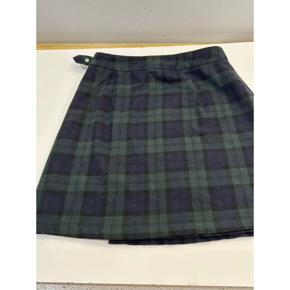 John Galt Womens Plaid Mini Skirt Night Watch Color Wrap Buckle Prep Small - Picture 2 of 4